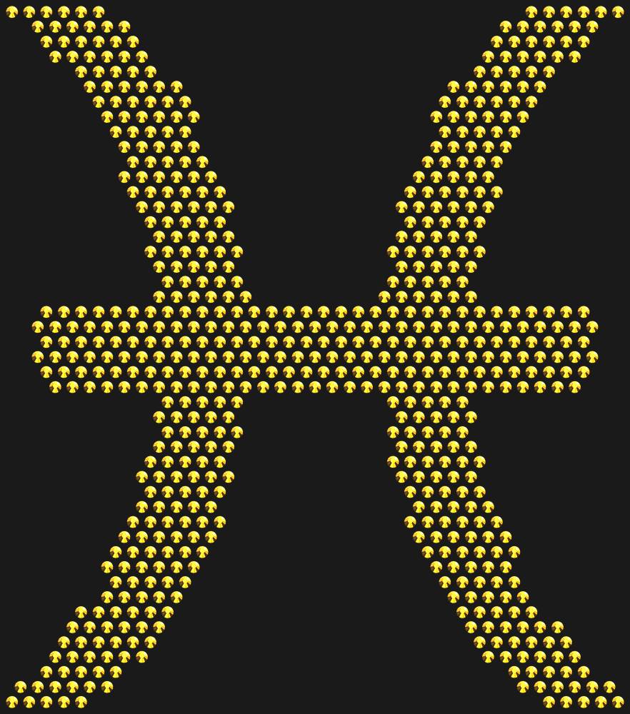 Трафарет Pisces zodiac sign — RHT_ZODIACPISCES1_SS10_GOLD