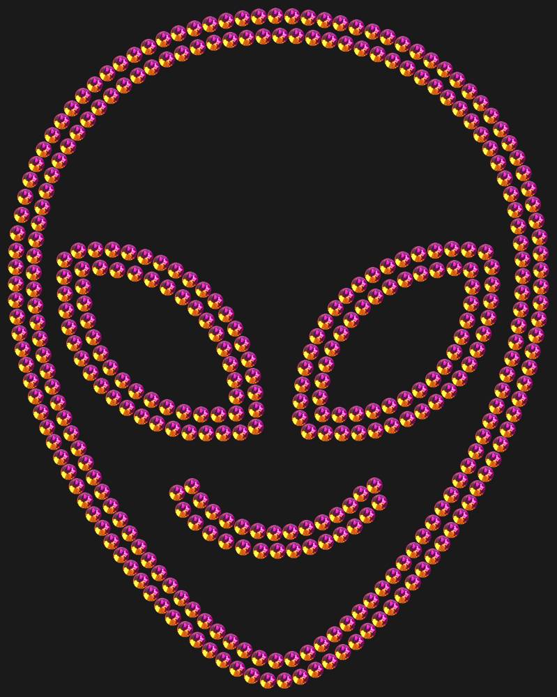 Трафарет Cute alien — RHT_UFO2_SS16_RAINBOW