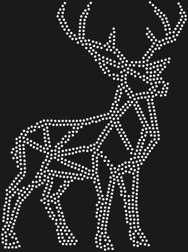 Трафарет Low-poly deer — RHT_DEER1_SS10_CRYSTAL_CLEAR
