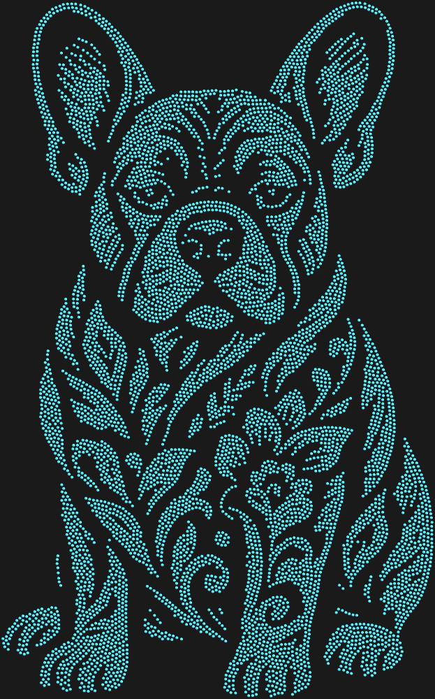 Трафарет French Bulldog — RHT_FRENCHBULLDOG1_SS8_LT_SAPPHIRE