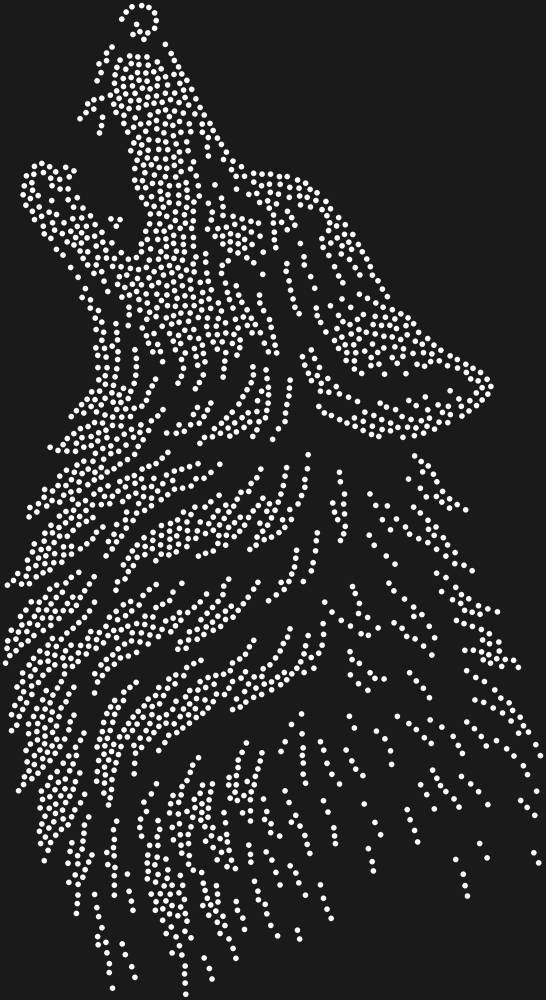 Трафарет Воющий волк — RHT_WOLF3_SS16_CRYSTAL_CLEAR
