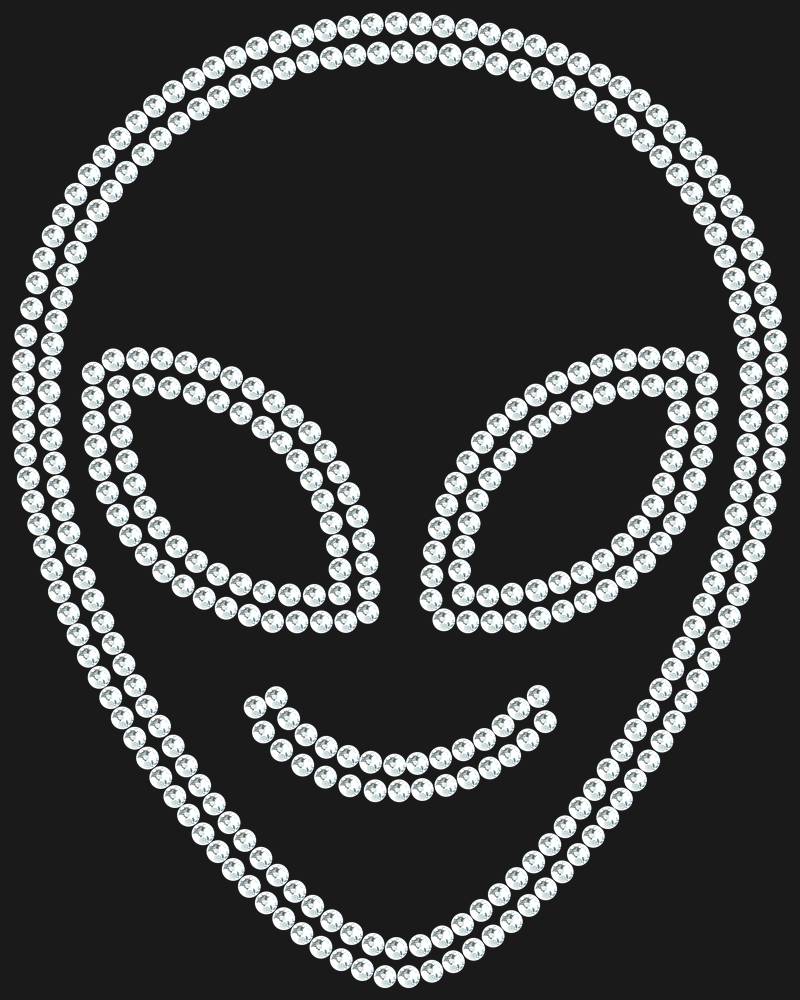 Трафарет Cute alien — RHT_UFO2_SS20_CRYSTAL_CLEAR