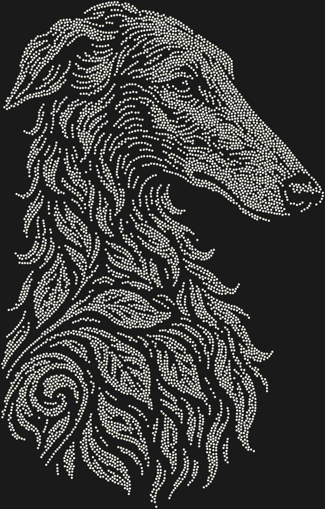 Трафарет Русская борзая — RHT_GREYHOUND1_SS20_CRYSTAL_AB