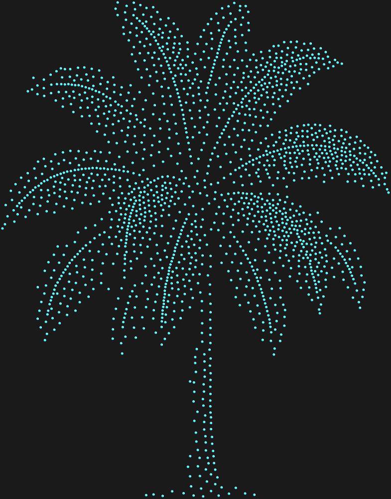 Трафарет Palm tree — RHT_PALM1_SS16_LT_SAPPHIRE