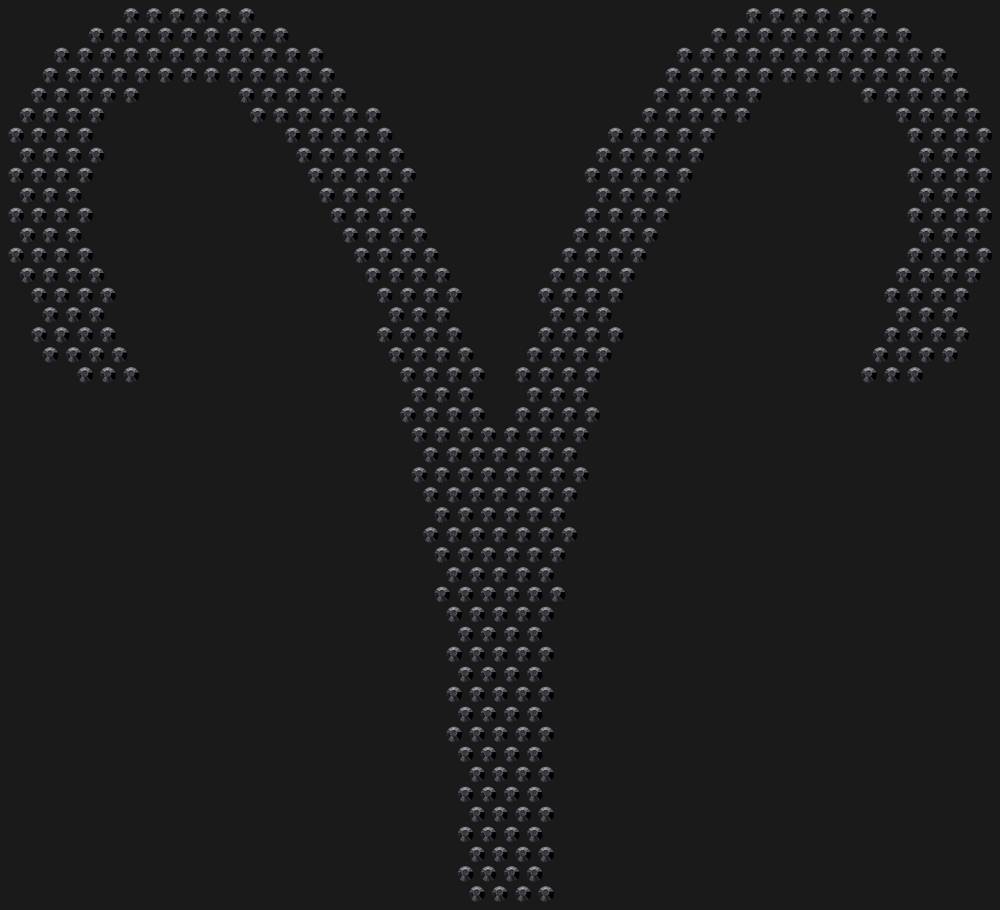Трафарет Aries (Zodiac sign) — RHT_ZODIACARIES1_SS10_JET_BLACK