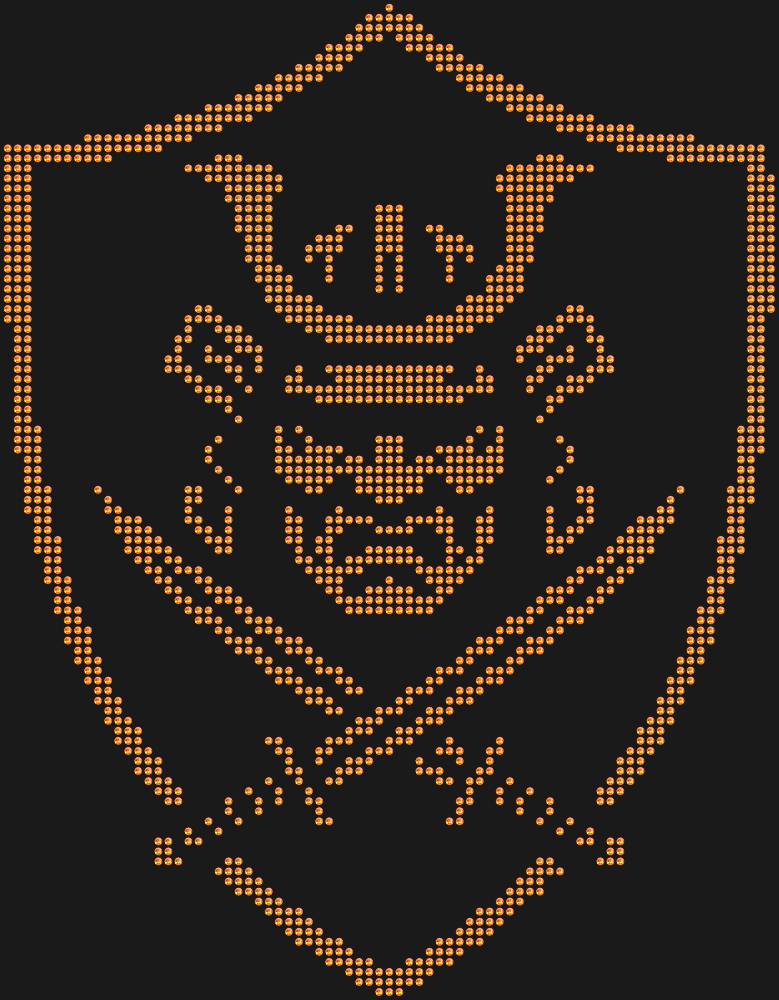 Трафарет Samurai shield — RHT_SAMURAI1_SS16_RED_VOLCANO