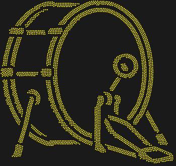 Бас-бочка, украшенная феерией из 2720 сияющих страз, станет пульсом вашего творчества, зажигая ритм вдохновения в каждом движении.