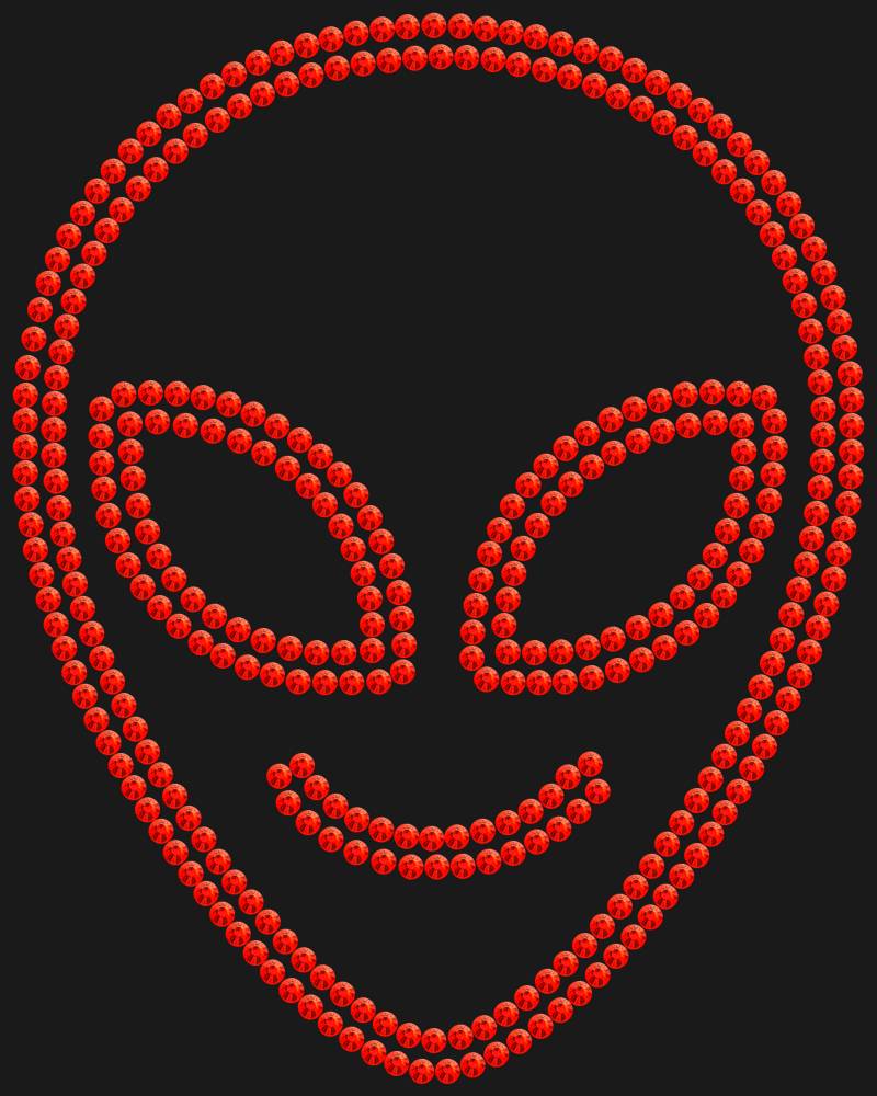 Трафарет Cute alien — RHT_UFO2_SS10_LT_SIAM