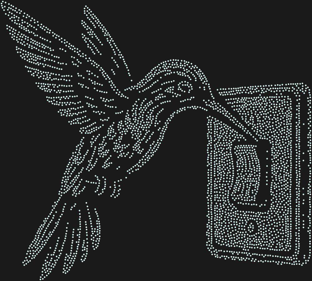 Трафарет Колибри — RHT_HUMMINGBIRD2_SS16_CRYSTAL_AB_DMC