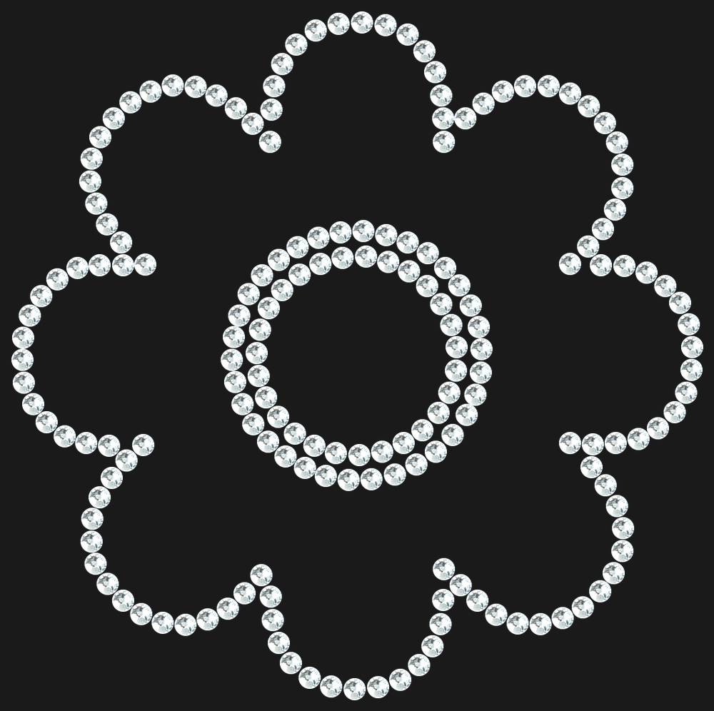 Трафарет Flower — RHT_FLOWER1_SS10_CRYSTAL_CLEAR