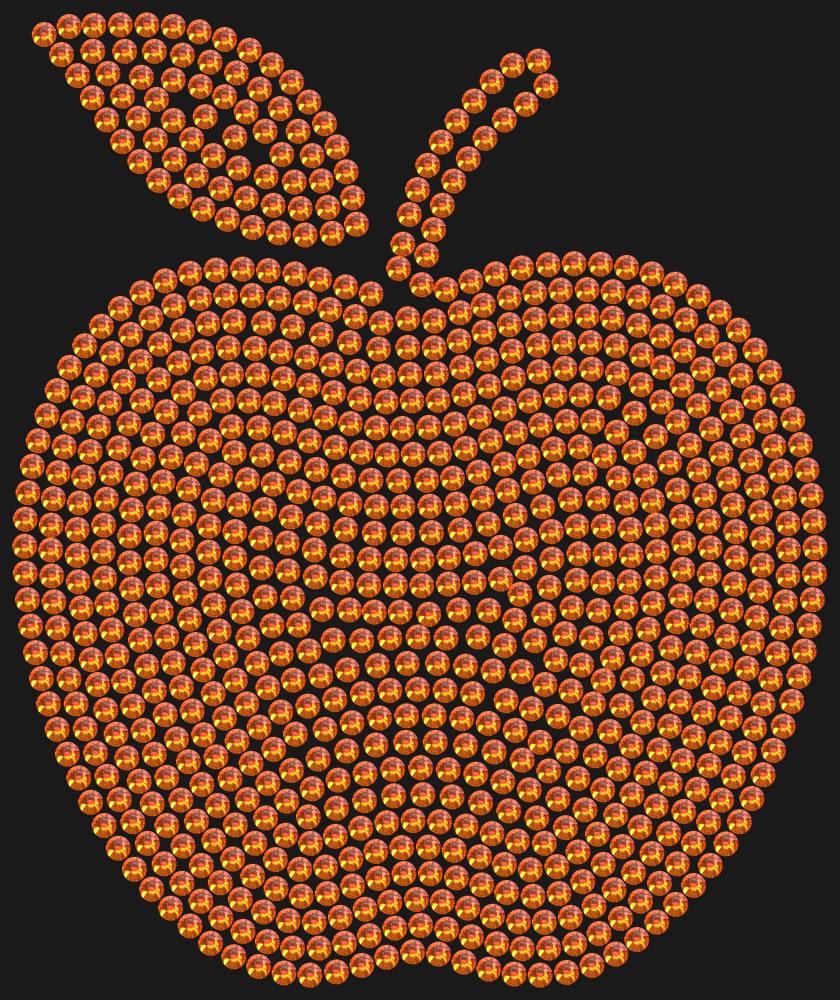 Трафарет Apple with a leaf (solid color) — RHT_APPLE1_SS16_RED_VOLCANO