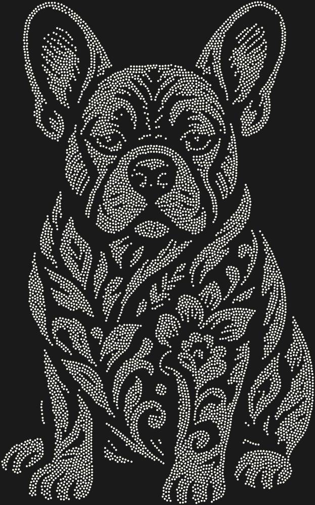 Трафарет Французский бульдог — RHT_FRENCHBULLDOG1_SS3_CRYSTAL_AB