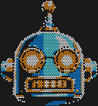 «Робот» — это 1595 сияющих страз, что оживят мечты о будущем, рождая из света и блеска совершенные контуры механического разума.