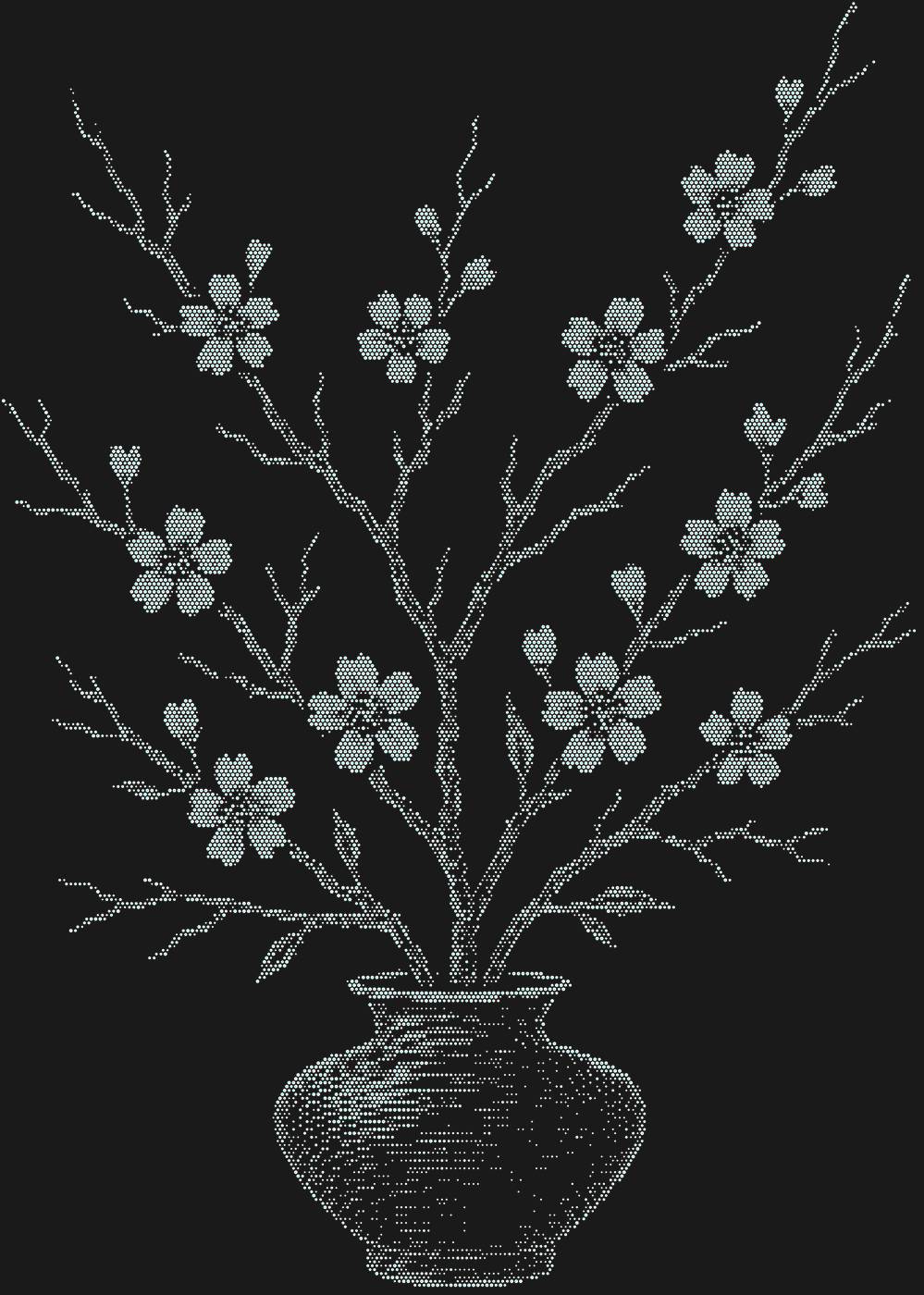 Трафарет Цветки вишни — CHERRYBLOSSOM1