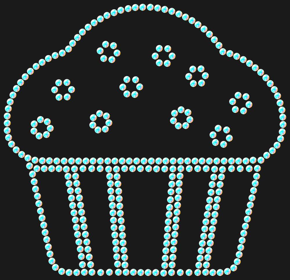 Трафарет Muffin — RHT_CAKE1_SS6_CRYSTAL_AB_DMC