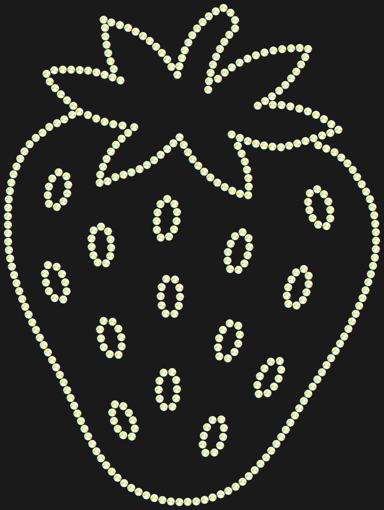 Трафарет Strawberry — RHT_STRAWBERRY2_SS12_CRYSTAL_AB