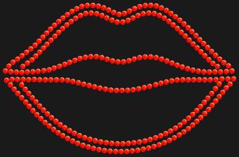 Sequin Art Lips. 271 rhinestones. A vibrant pop art kiss is an eye-catching detail for a playful and daring look.