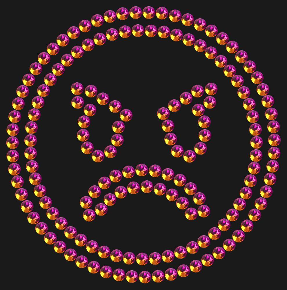 Трафарет Angry emoji — RHT_SMILE5_SS16_RAINBOW
