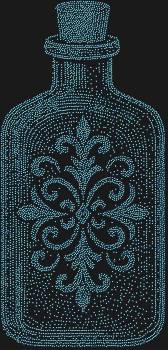 Трафарет из страз «Бутылочка» – это таинственное мерцание 6546 страз, заточённых в стеклянный винтаж, что хранит в себе отзвук забытых историй.