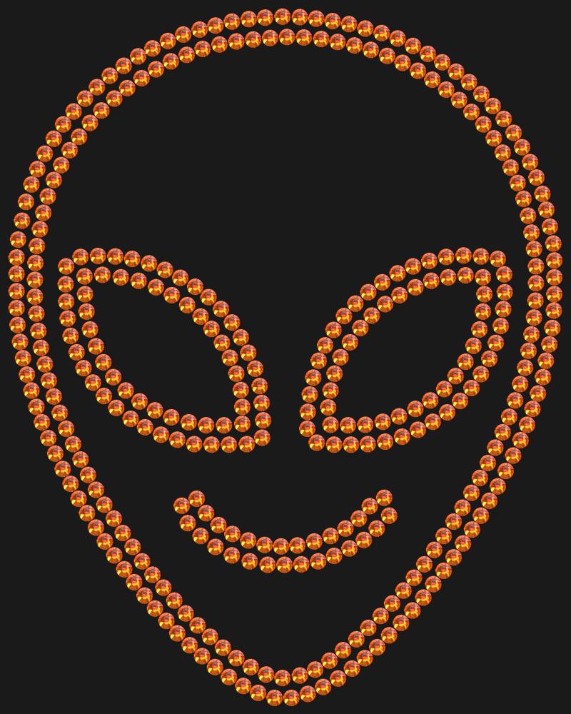 Трафарет Cute alien — RHT_UFO2_SS10_RED_VOLCANO