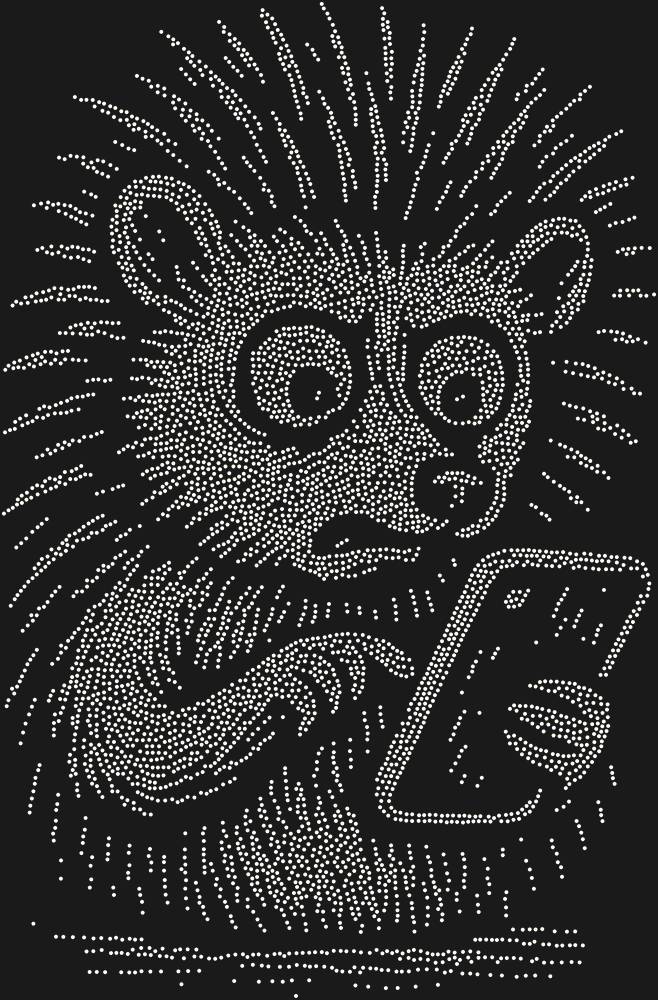 Трафарет Ёж со смартфоном — RHT_HEDGEHOG1_SS12_CRYSTAL_AB