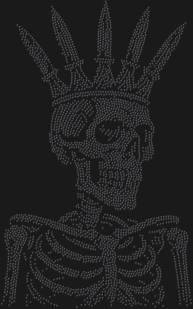 Трафарет Скелет в короне из ножей — RHT_SCULL3_SS16_JET_BLACK