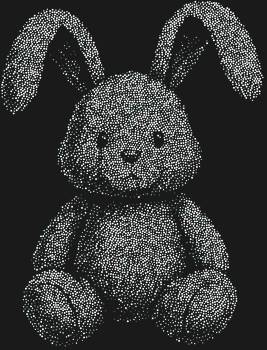 Рисунок из страз «Плюшевый зайчонок», сияющий 6718 искорками, словно ожившая мечта, подарит нежность и тепло, запечатленные в каждом переливе.