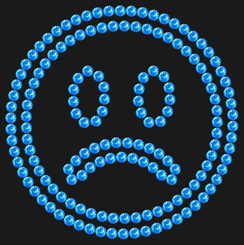 Трафарет Sad emoji — RHT_SMILE6_SS16_LT_SAPPHIRE