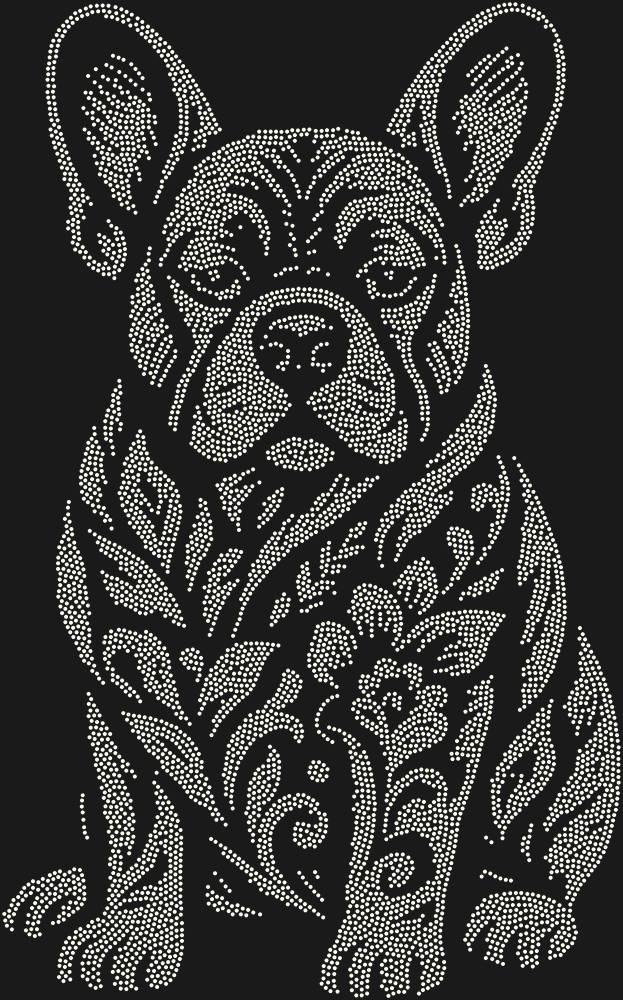 Трафарет French Bulldog — RHT_FRENCHBULLDOG1_SS4_CRYSTAL_AB