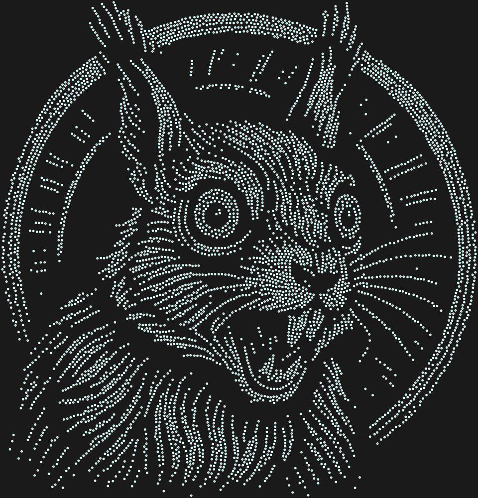 Трафарет Белка в колесе — RHT_SQUIRREL2_SS20_CRYSTAL_AB_DMC