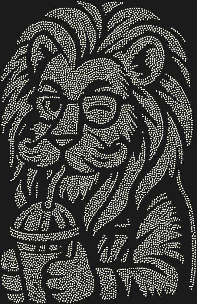 Трафарет Лев-хипстер — RHT_LIONHIPSTER1_SS16_CRYSTAL_AB
