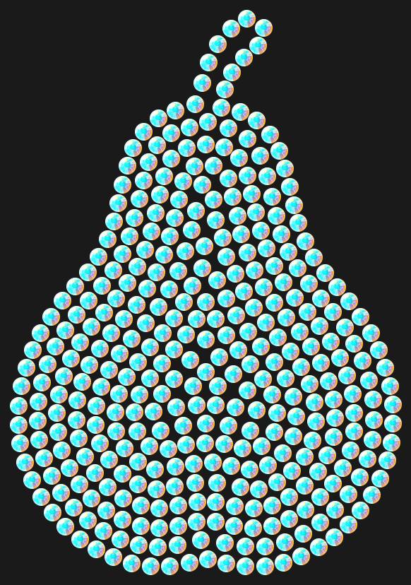 Трафарет Curved pear (plain) — RHT_PEAR1_SS6_CRYSTAL_AB_DMC