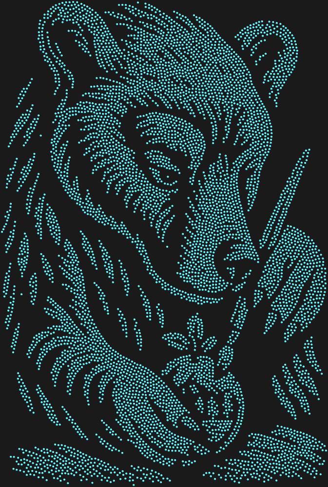 Трафарет Медведь рисует на клюкве — RHT_BEARPAINTING1_SS12_LT_SAPPHIRE