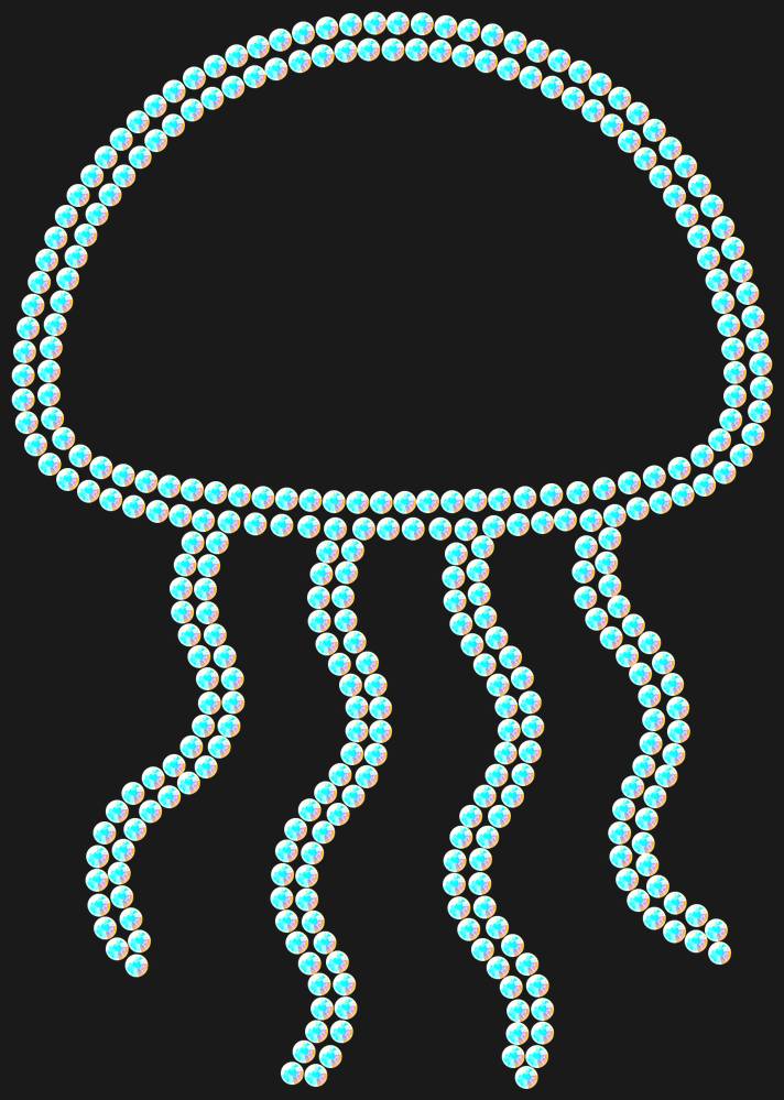 Трафарет Jellyfish — RHT_JELLYFISH1_SS10_CRYSTAL_AB_DMC