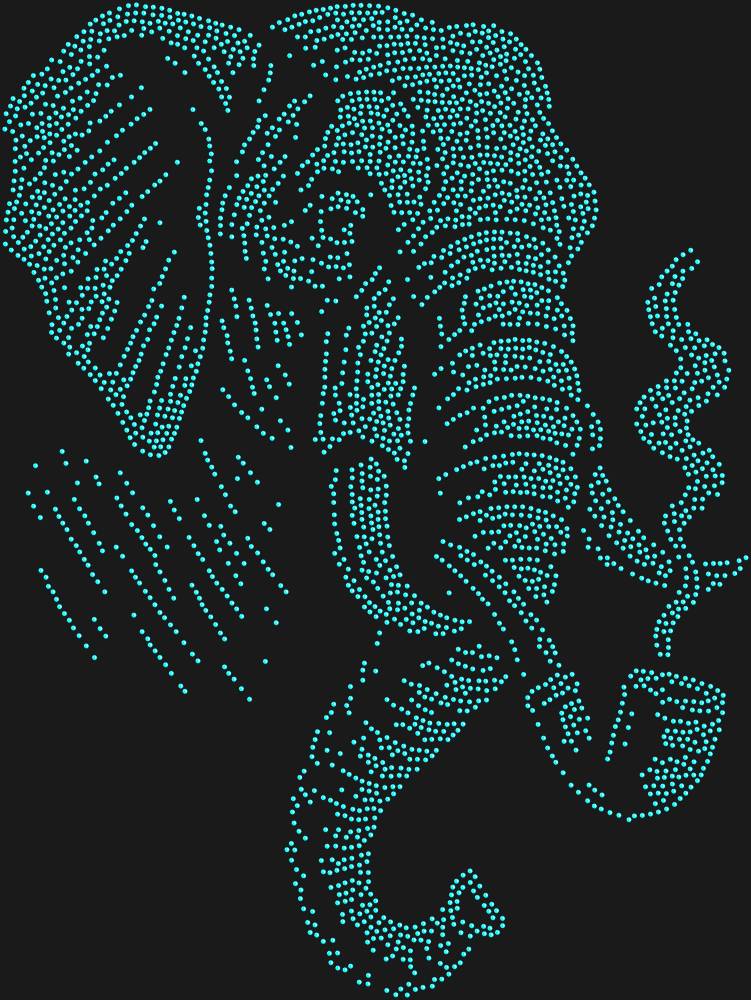 Трафарет Слон с трубкой — RHT_ELEPHANT2_SS16_AQUAMARINE