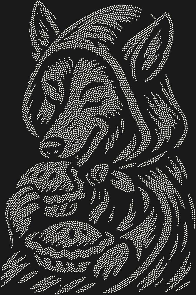 Трафарет A wolf in a red hood — RHT_WOLFWITHPIE1_SS12_CRYSTAL_AB