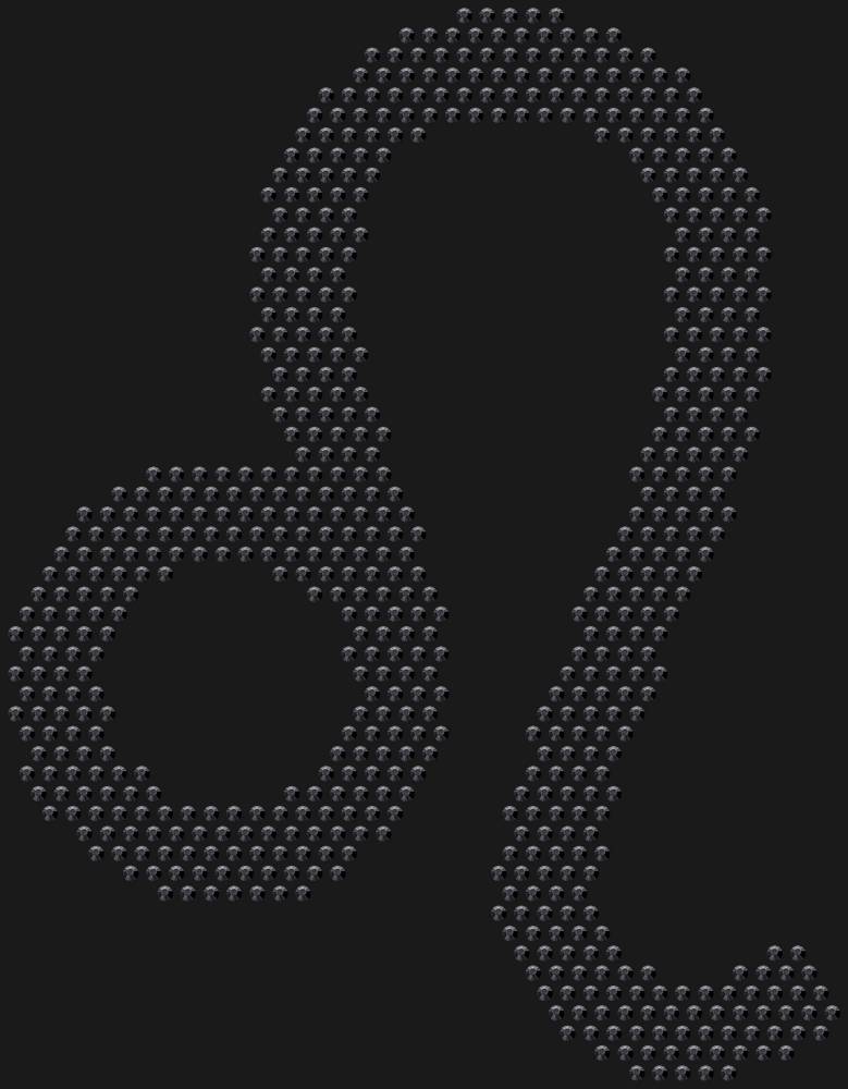 Трафарет Leo zodiac sign — RHT_ZODIACLEO1_SS16_JET_BLACK