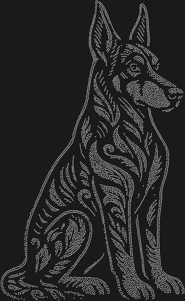 Трафарет Доберман-пинчер — RHT_DOBERMAN2_SS3_CRYSTAL_AB_DMC