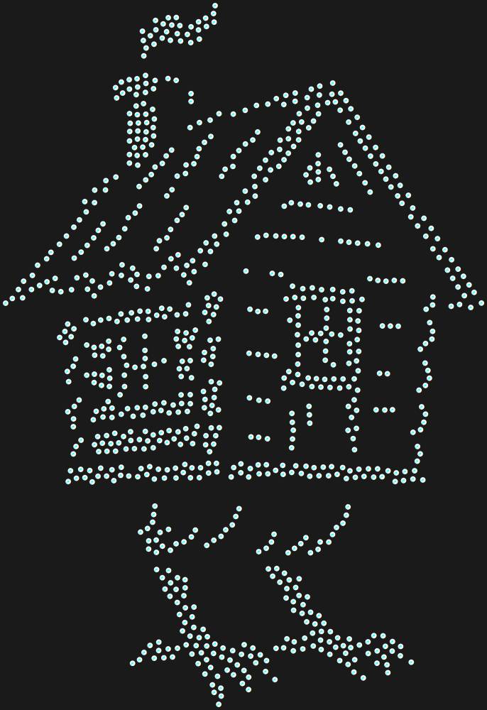 Трафарет Hut on chicken legs — RHT_YAGA1_SS20_CRYSTAL_AB_DMC