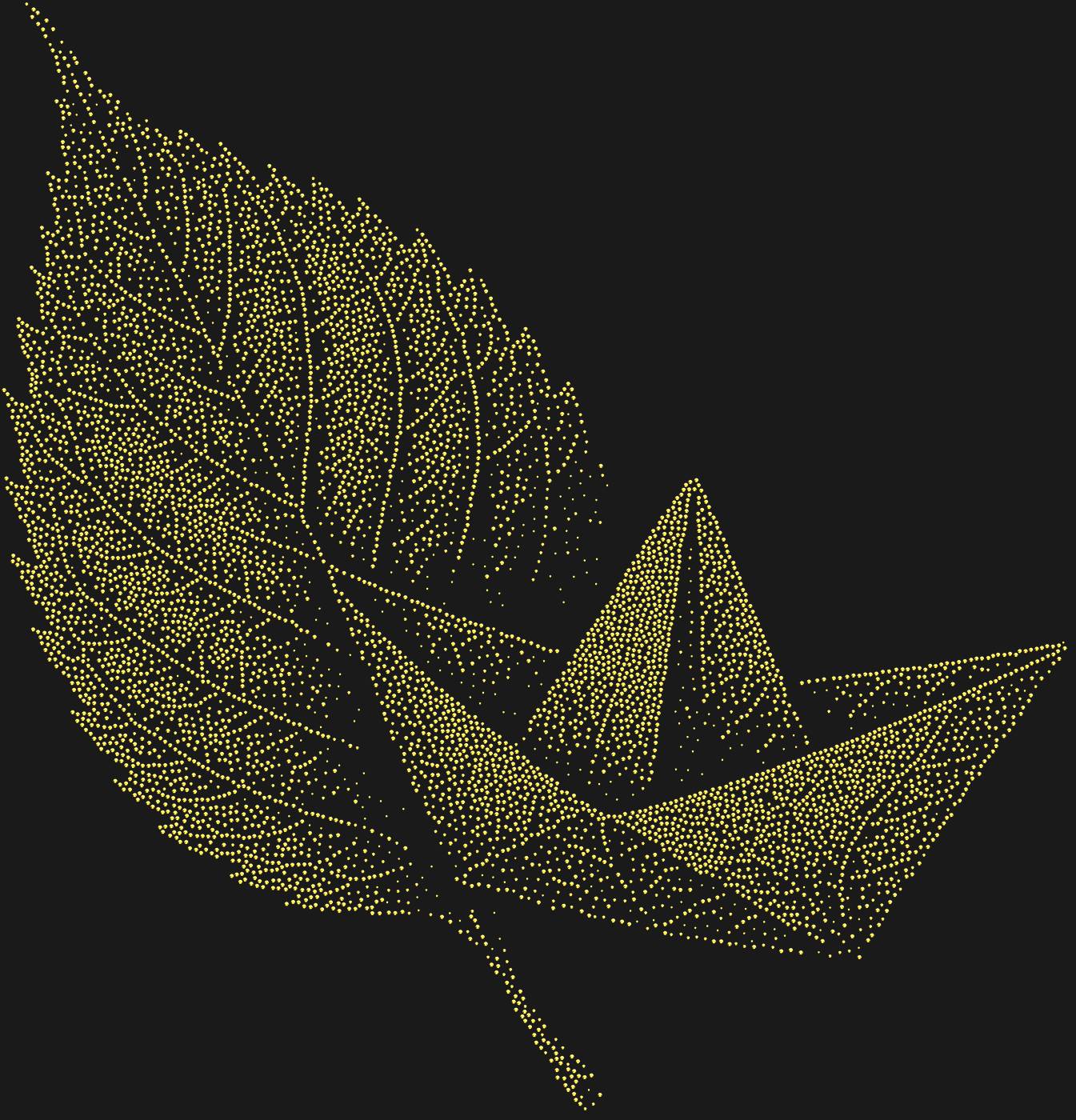 Трафарет Лист и кораблик — LEAFBOAT1