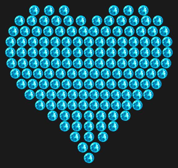 Трафарет Compact heart — RHT_HEART5_SS10_AQUAMARINE