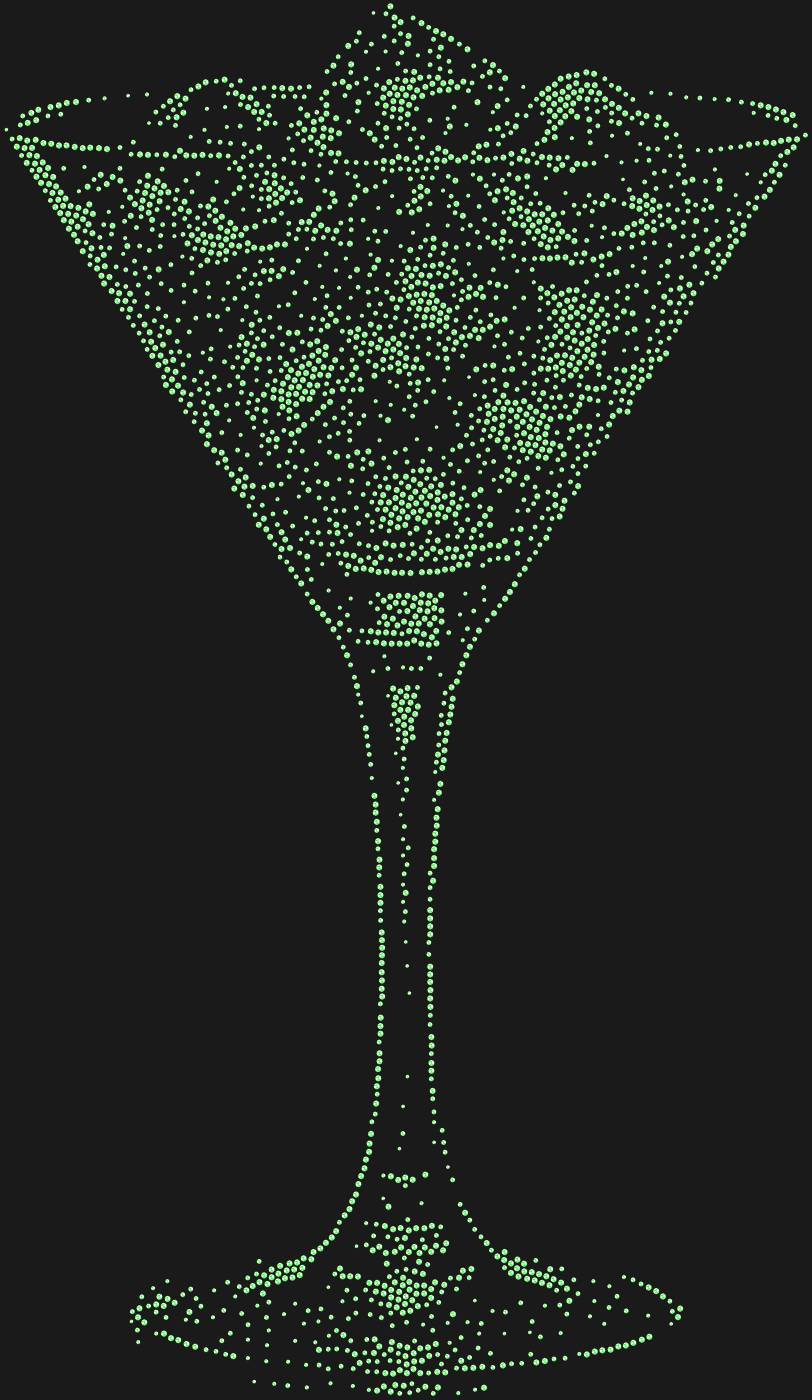 Трафарет Коктейльный бокал со льдом — COCKTAILGLASS1