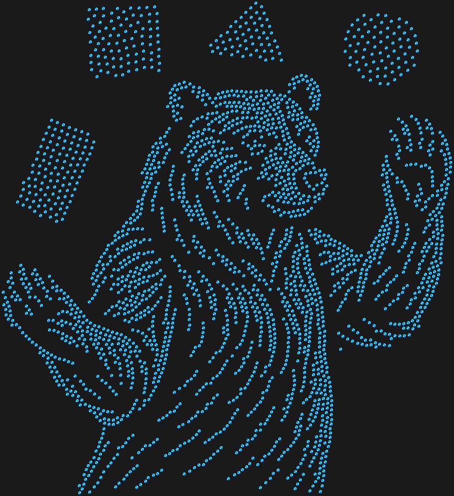 Трафарет Жонглирующий медведь — RHT_BEAR3_SS16_SAPPHIRE