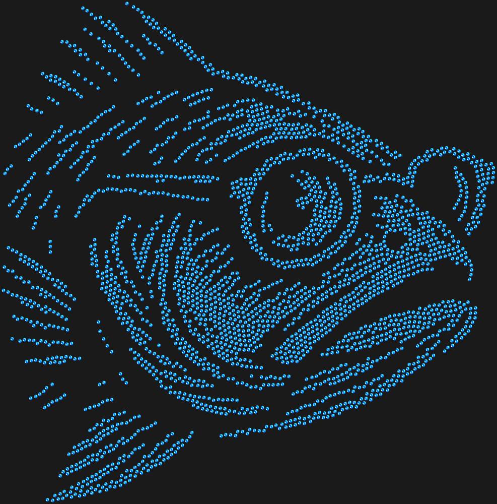 Трафарет Рыба в очках — RHT_FISHGLASS1_SS10_SAPPHIRE