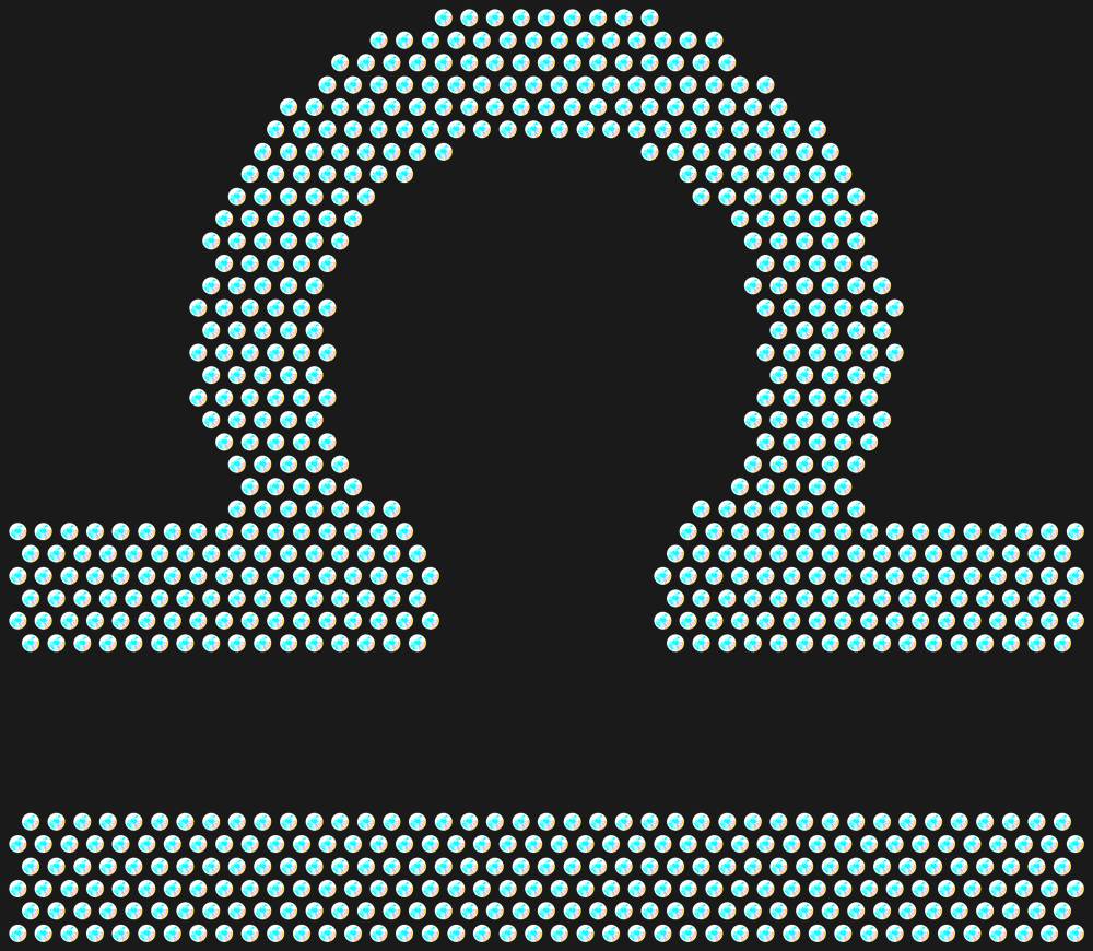 Трафарет Libra zodiac sign — RHT_ZODIACLIBRA1_SS20_CRYSTAL_AB_DMC