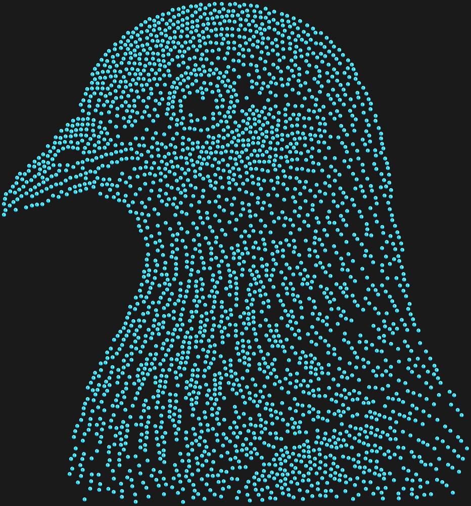 Трафарет Голубь — RHT_PIGEON1_SS10_LT_SAPPHIRE