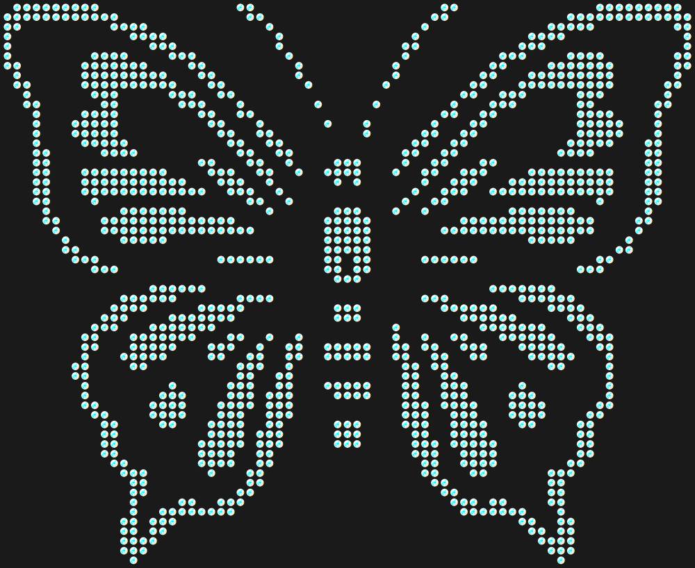 Трафарет Butterfly — RHT_BUTTERFLY2_SS12_CRYSTAL_AB_DMC