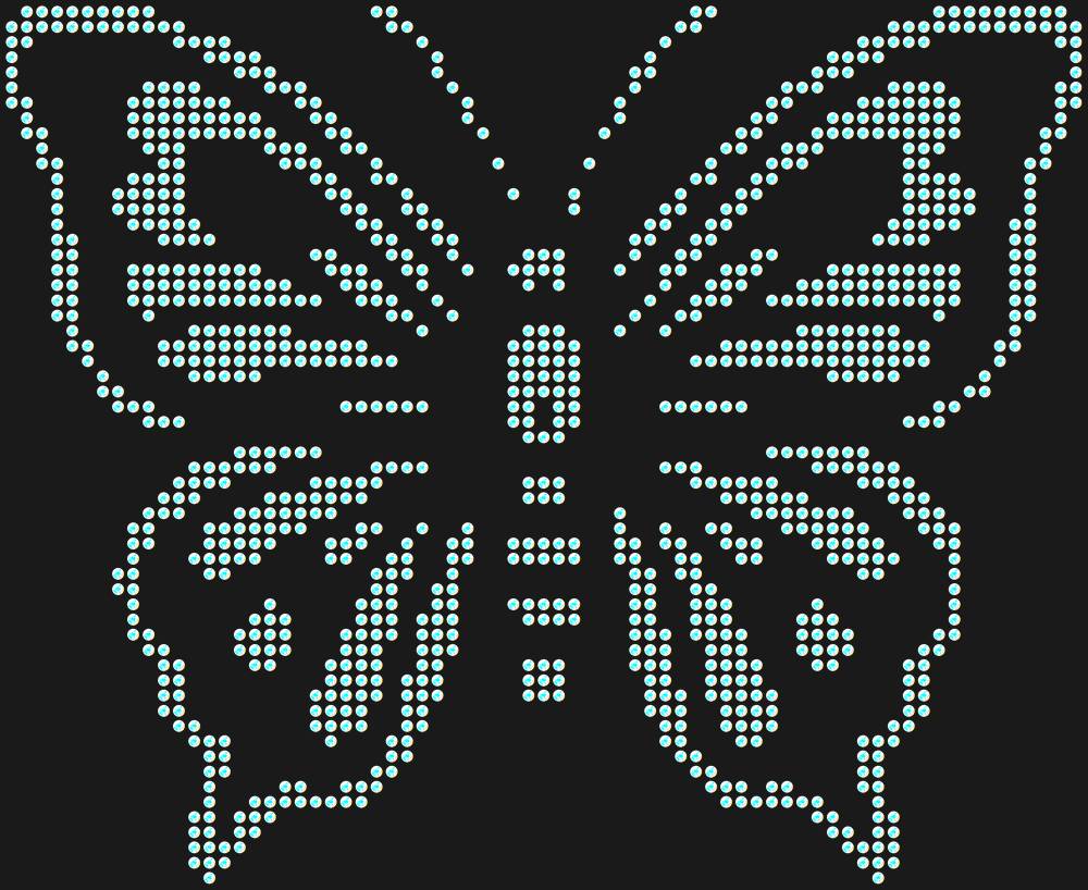Трафарет Butterfly — RHT_BUTTERFLY2_SS16_CRYSTAL_AB_DMC