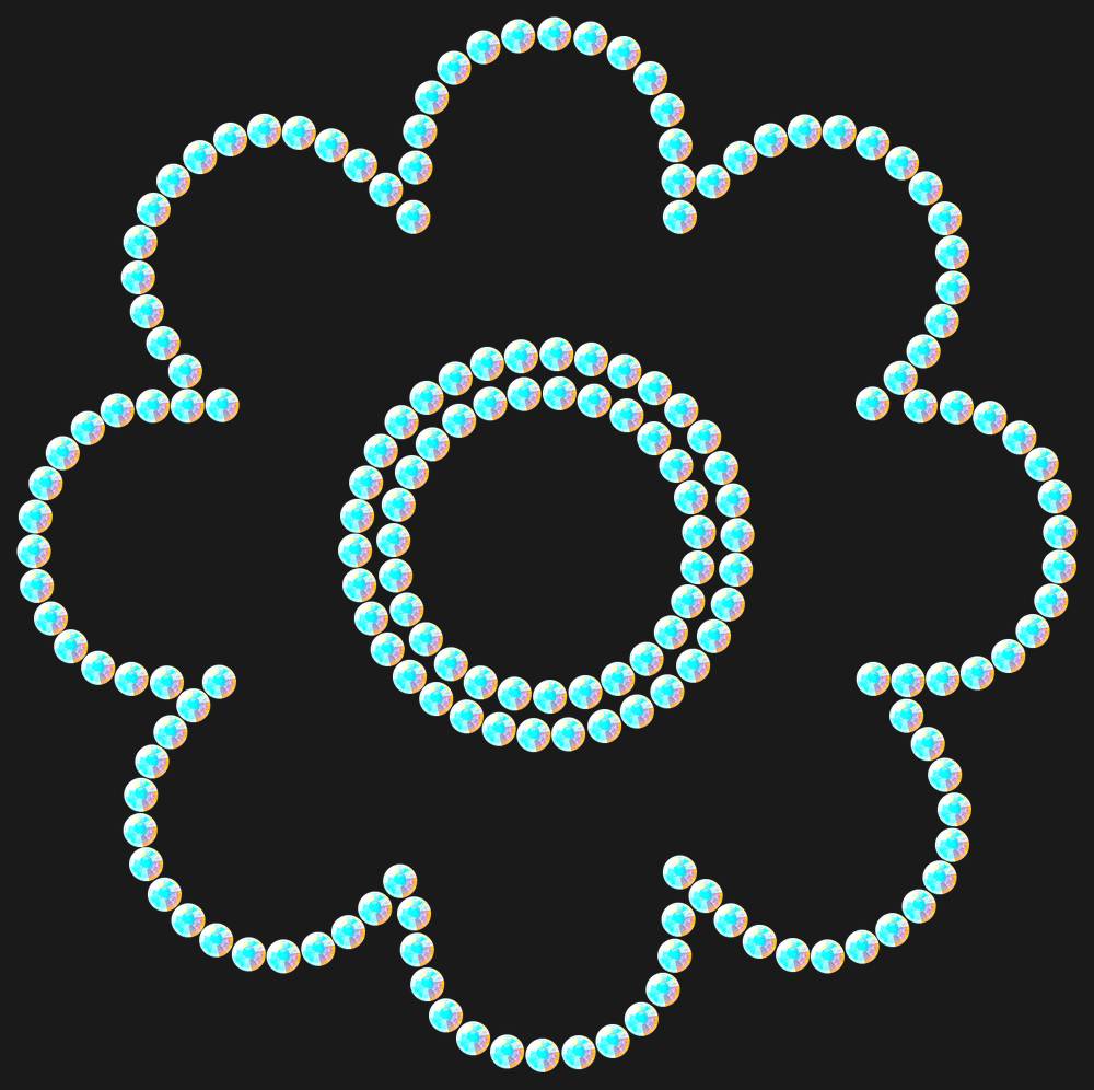 Трафарет Flower — RHT_FLOWER1_SS16_CRYSTAL_AB_DMC