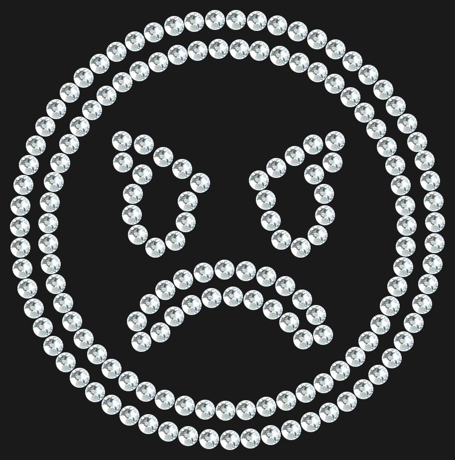 Трафарет Angry emoji — RHT_SMILE5_SS12_CRYSTAL_CLEAR